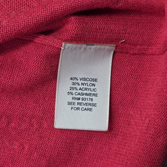 Philosophy Sweater Womens 1X Red Studded Pullover Cashmere Blend Boho Office Top - Picture 11 of 12